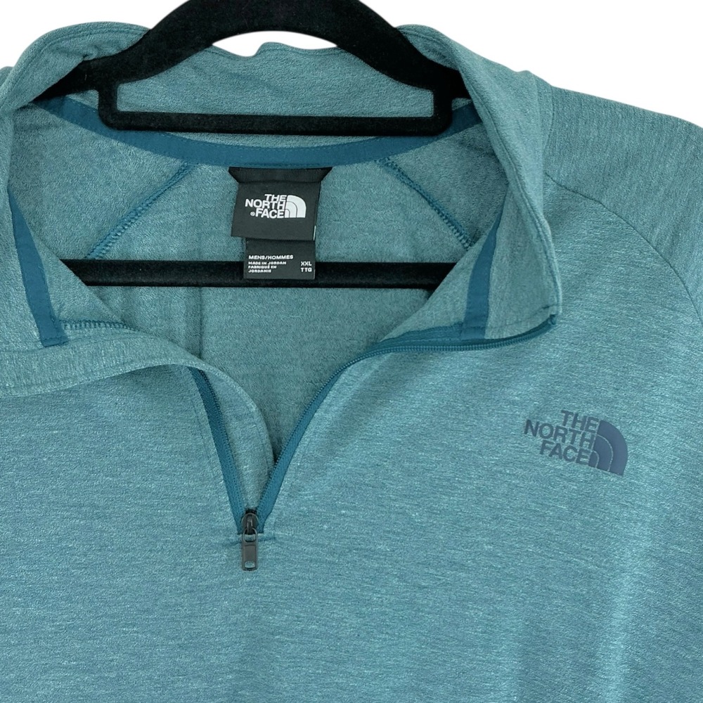 The North Face Men's XXL Quarter‎ Zip Pullover Blue Performance Stretch